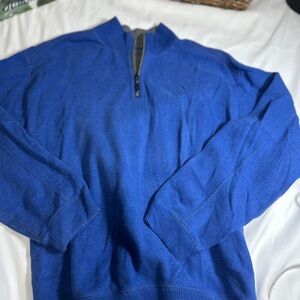 Tommy Bahama Blue Quarter-Zip Sweater